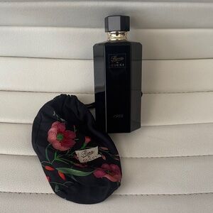 RARE!!! Gucci Black and Gold EMPTY Bottle & Pouch